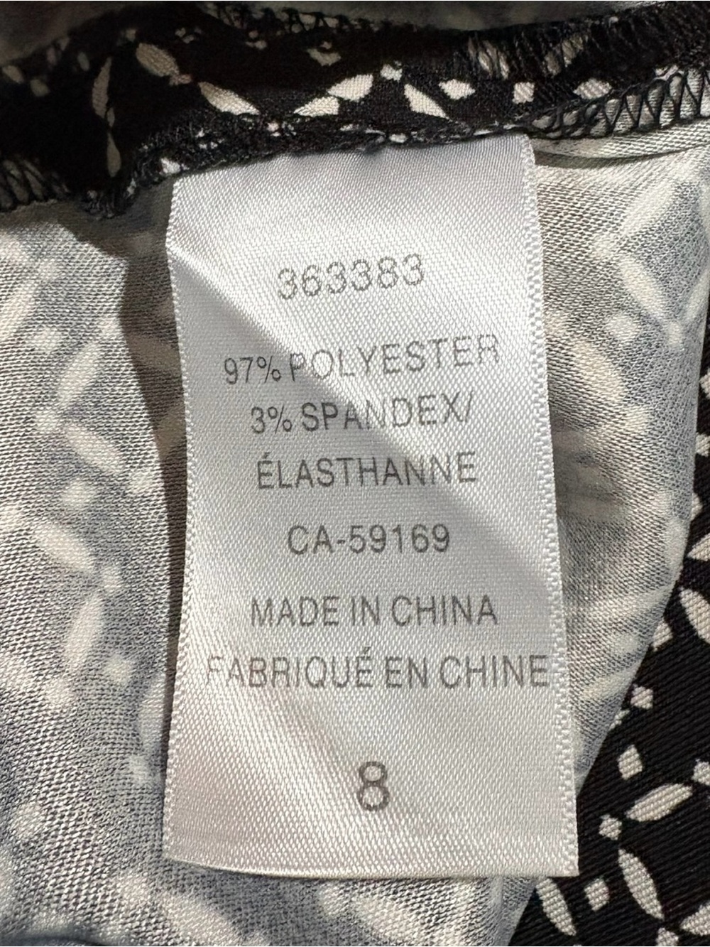 Mario Serrani Italy, Black White Shift Dress Size 8 Geometric Print Career Dress - Picture 9 of 10